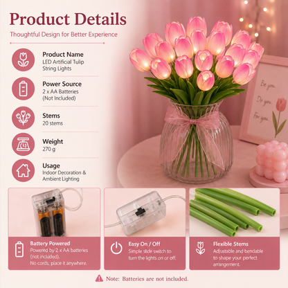 15 Tulip Flower LED Lamp